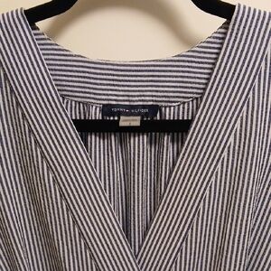 Tommy Hilfiger Navy and White Striped Dress